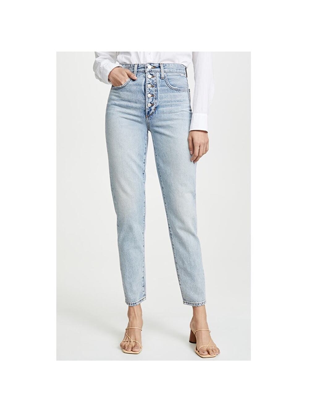 WeWoreWhat Danielle High Rise Straight Jeans $198